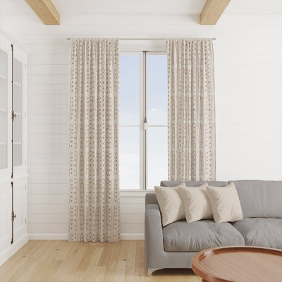 Folk N Funky Abstract Semi-Sheer Curtain Panels | Wayfair